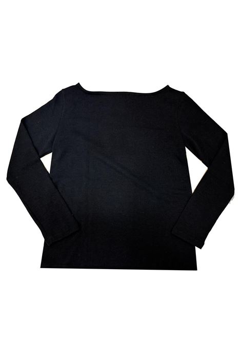 Maglia mezzocollo fantasia astratta ISTINTI | Maglie | 31708NERO